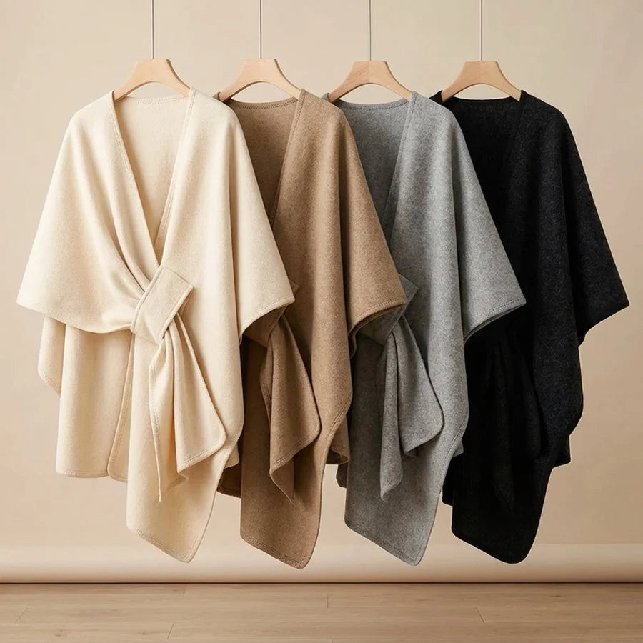 Lovelle Poncho – Fjäderlätt poncho i twillbomull