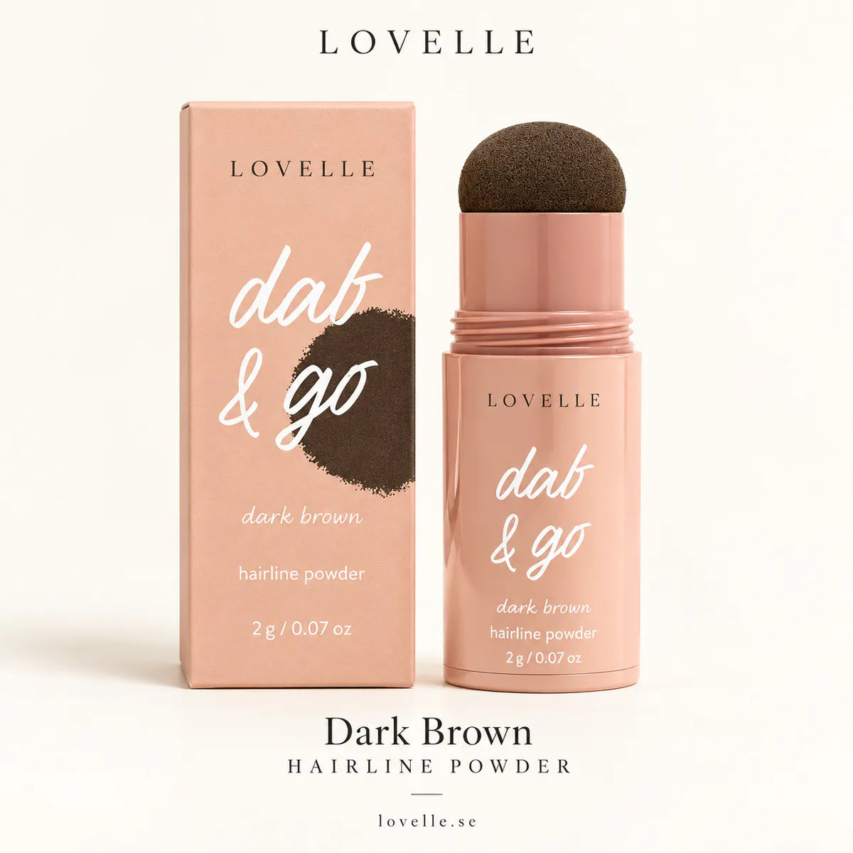 Lovelle Dab & Go i nuancen Dark Brown med æske