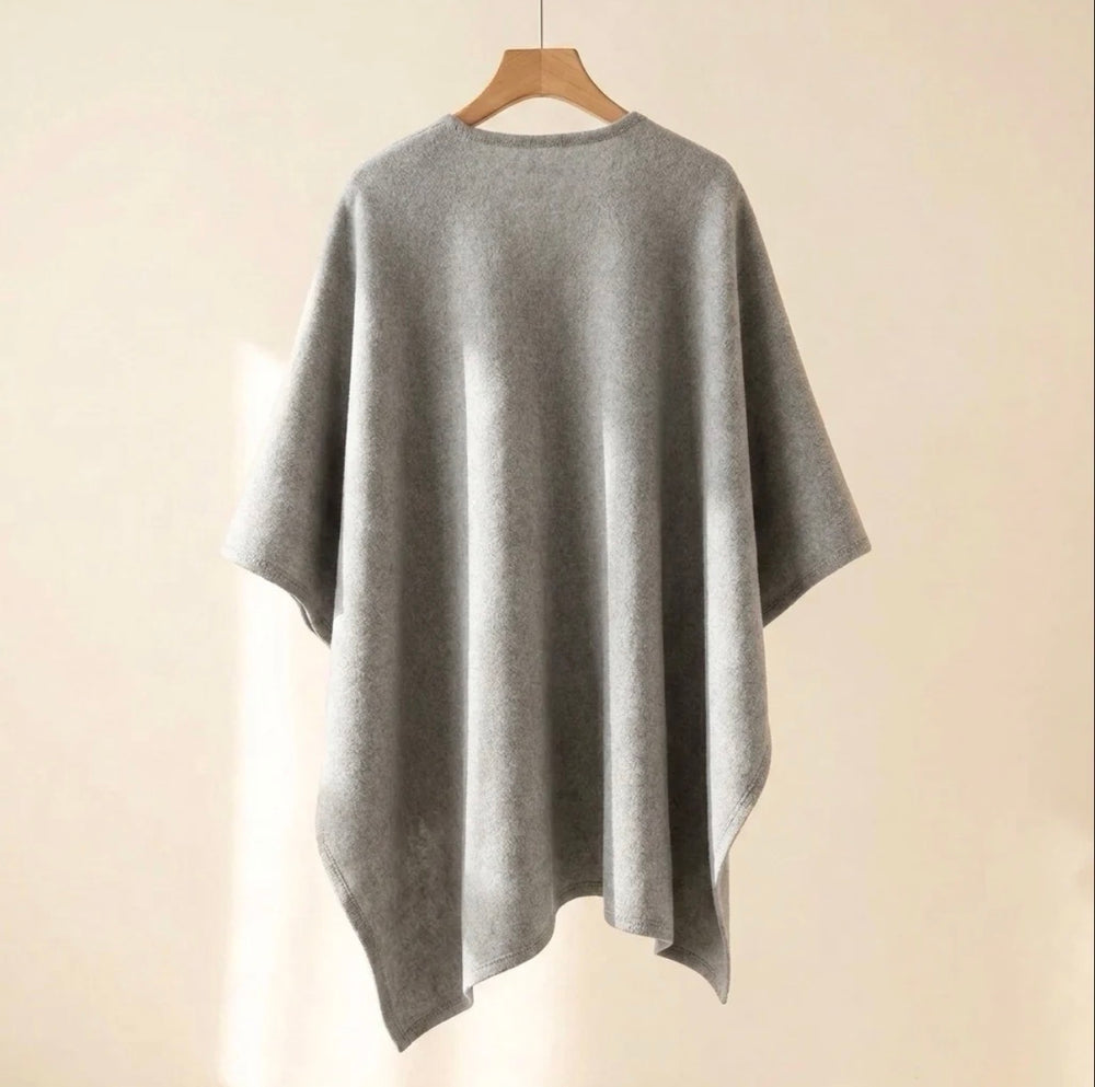 Lovelle Poncho – Fjerlet poncho i bomuldstwill
