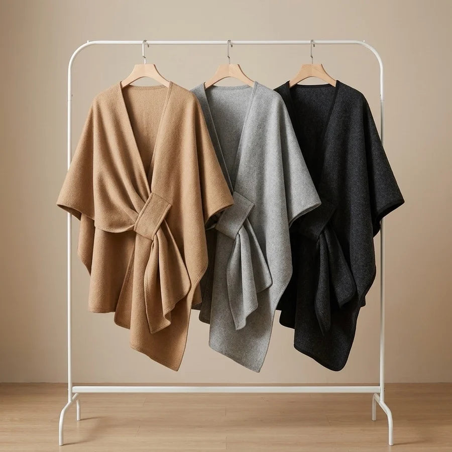 Lovelle Poncho – Fjäderlätt poncho i twillbomull